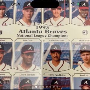 1993 National League Champions plaque - White & Red